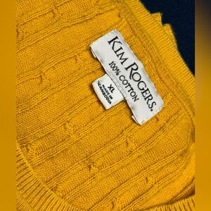 Kim Rogers Yellow Cable Knit Sweater